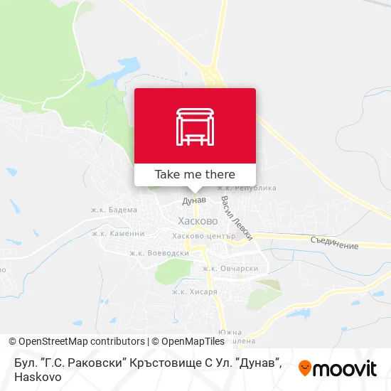 Карта Бул. ”Г.С. Раковски” Кръстовище С Ул. ”Дунав”
