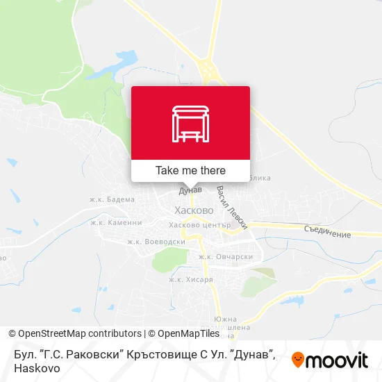 Карта Бул. ”Г.С. Раковски” Кръстовище С Ул. ”Дунав”