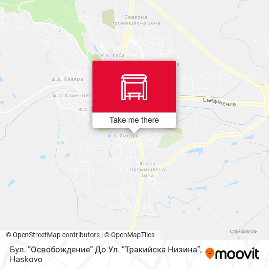 Карта Бул. ”Освобождение” До Ул. ”Тракийска Низина”