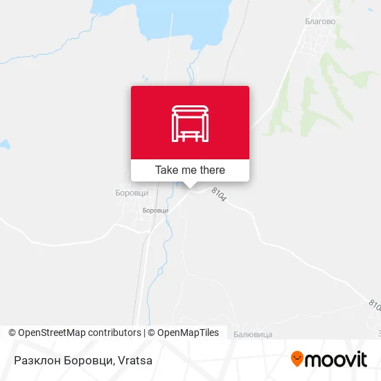 Карта Разклон Боровци