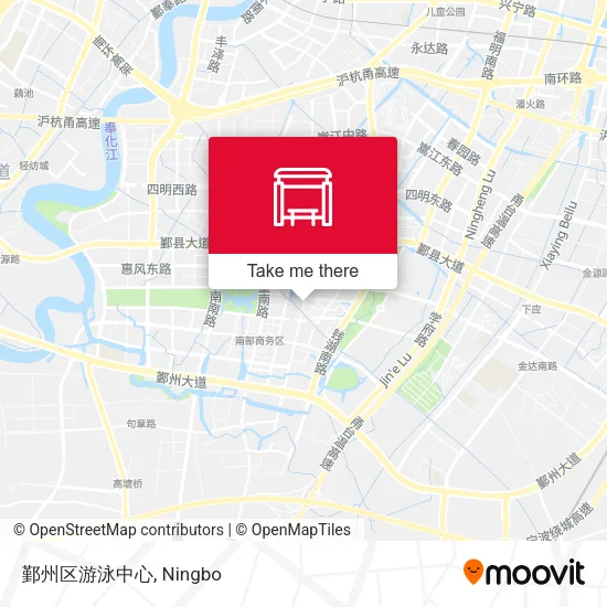 鄞州区游泳中心 map