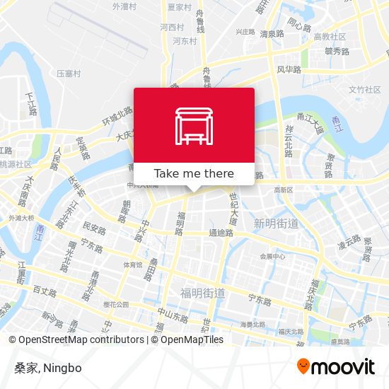 How to get to 桑家 in 江东区 by Bus or Metro?