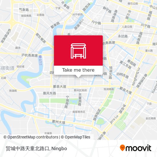 贸城中路天童北路口 map