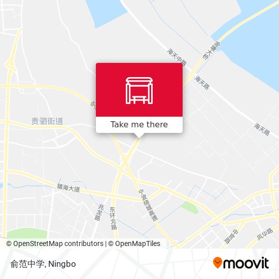 俞范中学 map