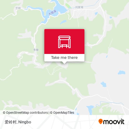 爱岭村 map