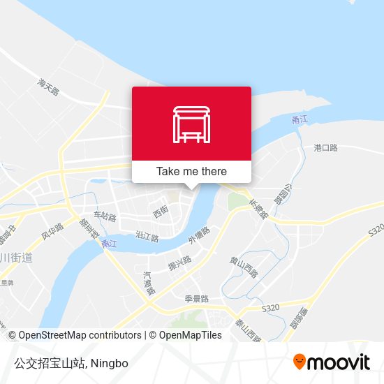 公交招宝山站 map