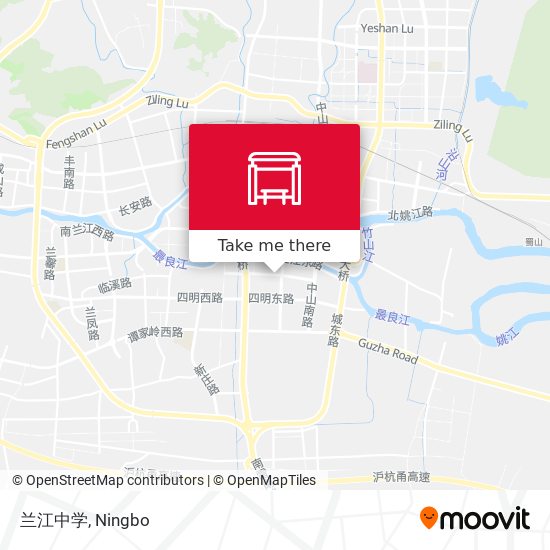 兰江中学 map