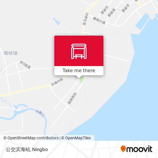公交滨海站 map