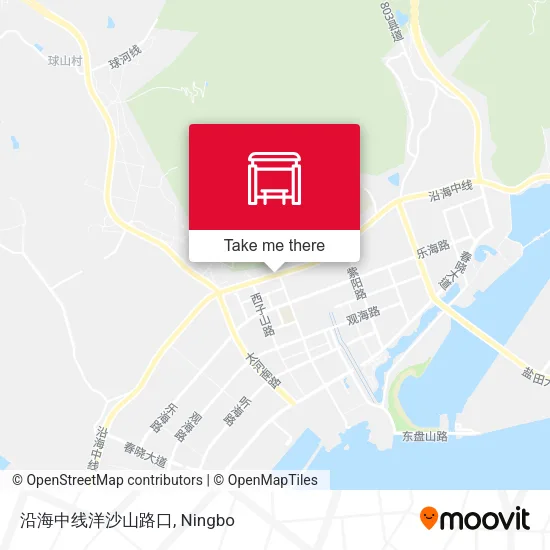 沿海中线洋沙山路口 map