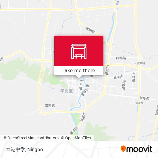 奉港中学 map