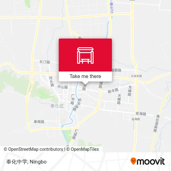 奉化中学 map
