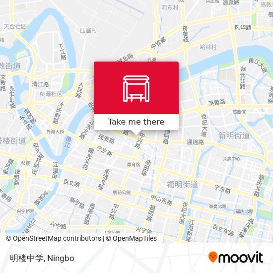 明楼中学 map
