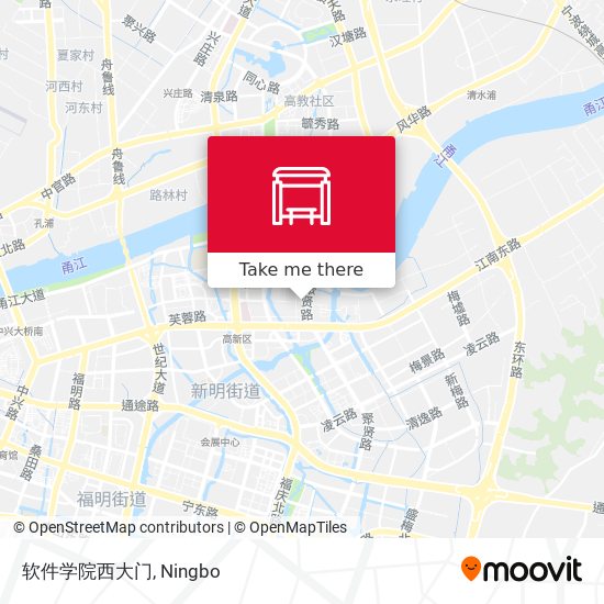 软件学院西大门 map