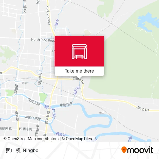 照山桥 map