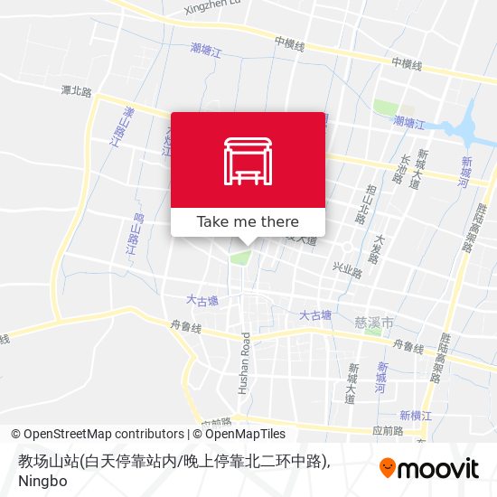 教场山站(白天停靠站内/晚上停靠北二环中路) map
