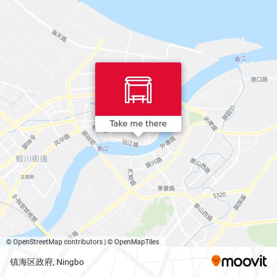 镇海区政府 map