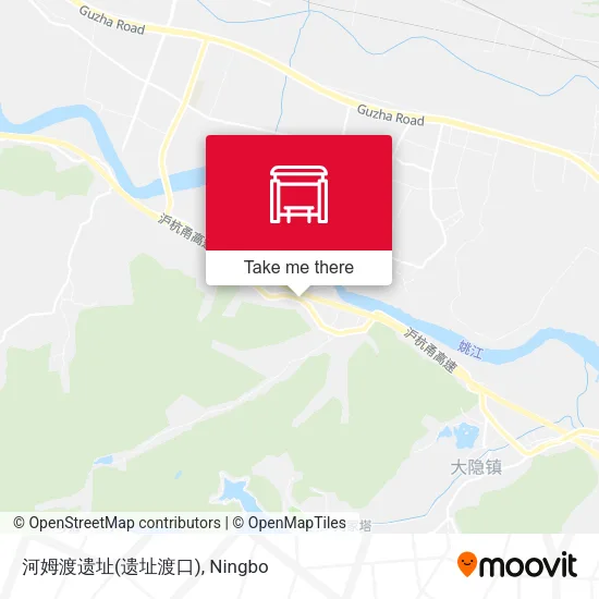 河姆渡遗址(遗址渡口) map