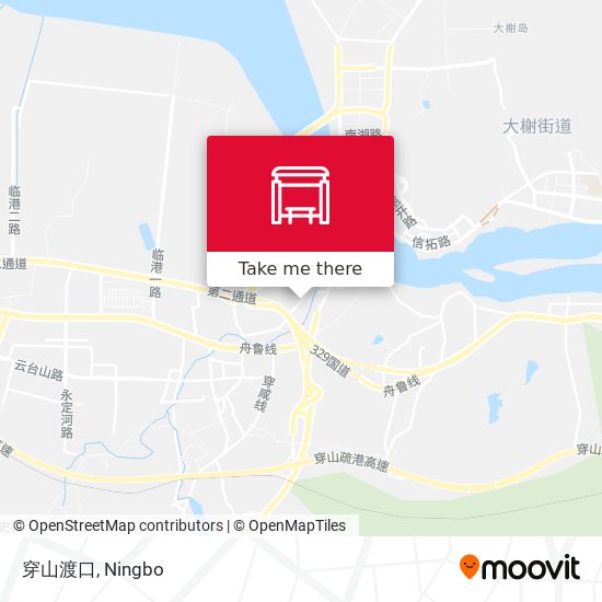 穿山渡口 map