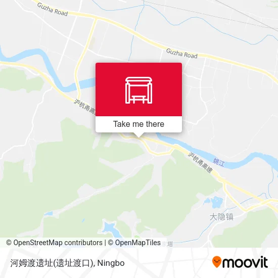 河姆渡遗址(遗址渡口) map