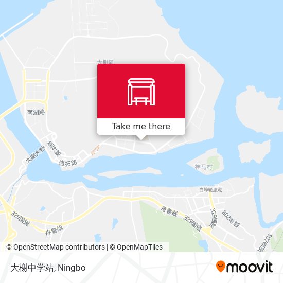 大榭中学站 map