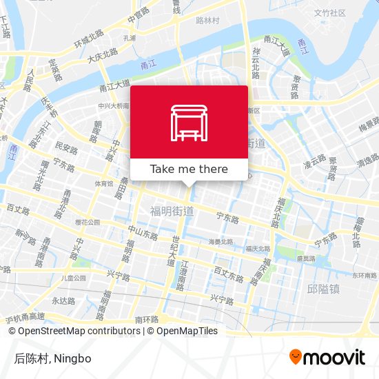 后陈村 map