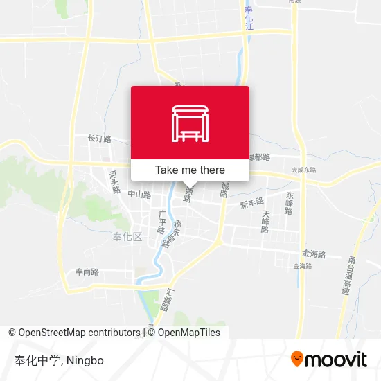 奉化中学 map