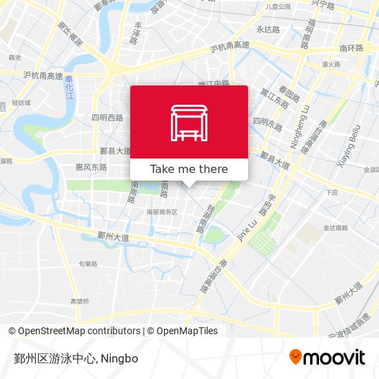 鄞州区游泳中心 map