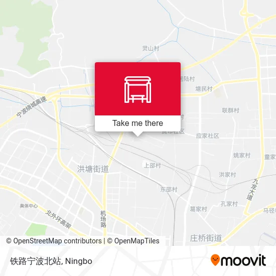 铁路宁波北站 map