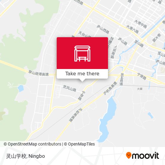 灵山学校 map