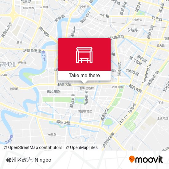 鄞州区政府 map