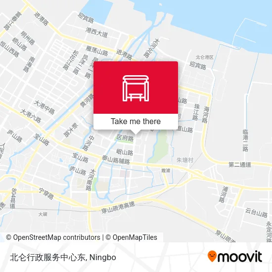 北仑行政服务中心东 map