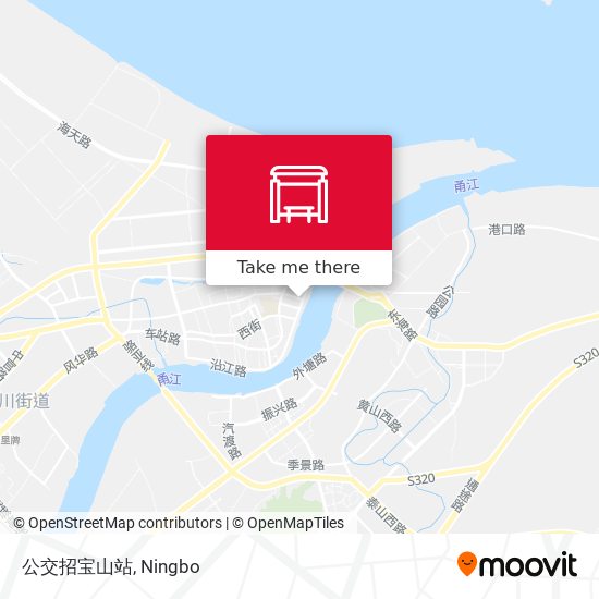 公交招宝山站 map