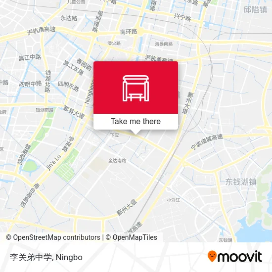 李关弟中学 map