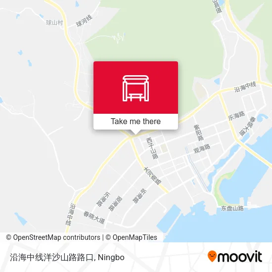 沿海中线洋沙山路路口 map