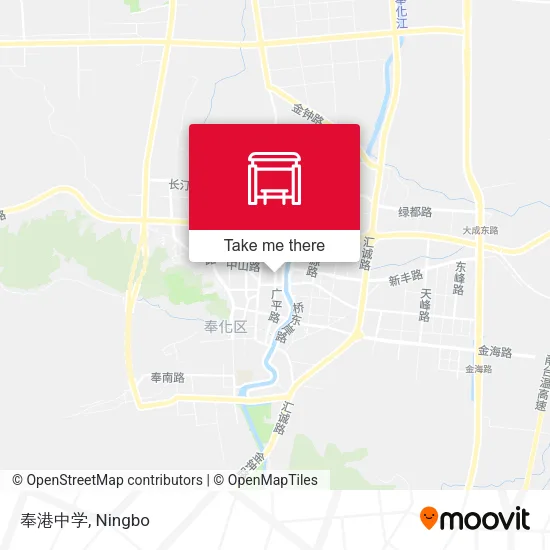 奉港中学 map