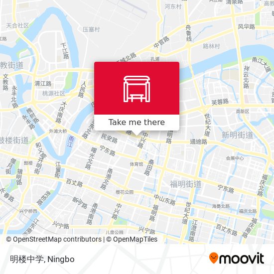明楼中学 map