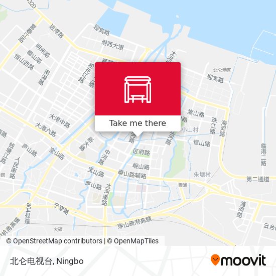 北仑电视台 map