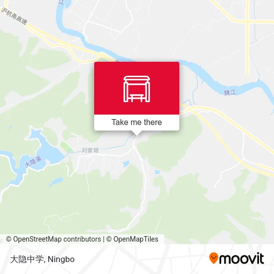 大隐中学 map