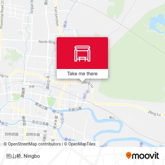 照山桥 map