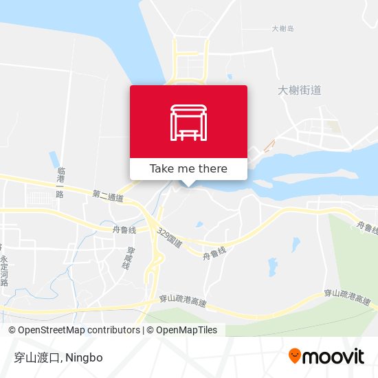 穿山渡口 map
