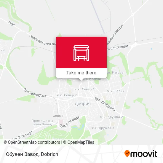 Карта Обувен Завод