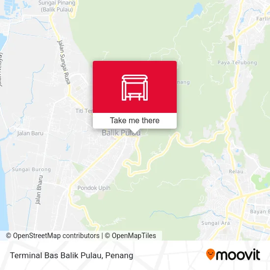 Terminal Bas Balik Pulau map