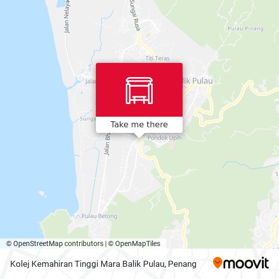 Kolej Kemahiran Tinggi Mara Balik Pulau map