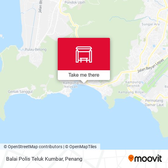 Cara ke Balai Polis Teluk Kumbar di Pulau Pinang menggunakan Bis?