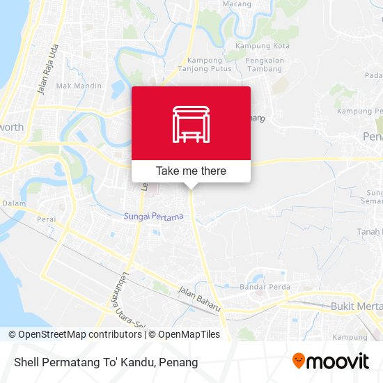 Shell Permatang To' Kandu map