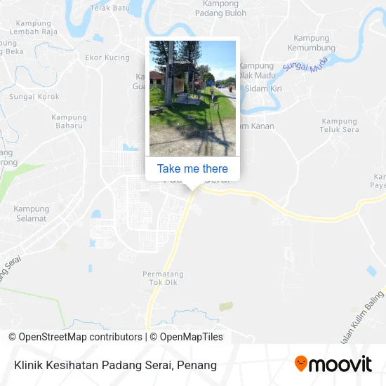Klinik Kesihatan Padang Serai map