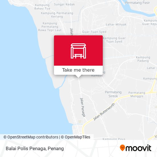 Balai Polis Penaga map