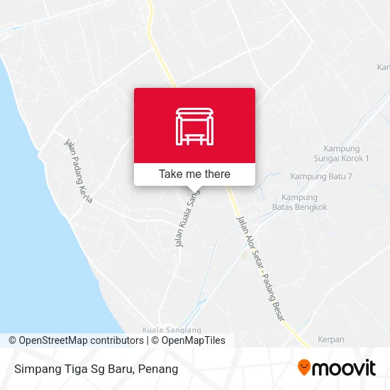 Simpang Tiga Sg Baru map
