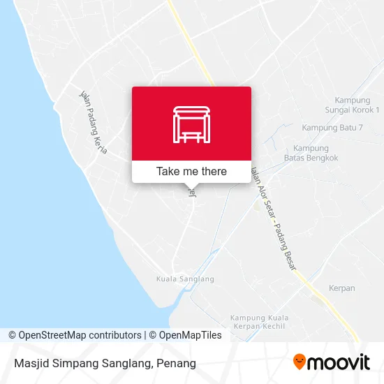 Masjid Simpang Sanglang map