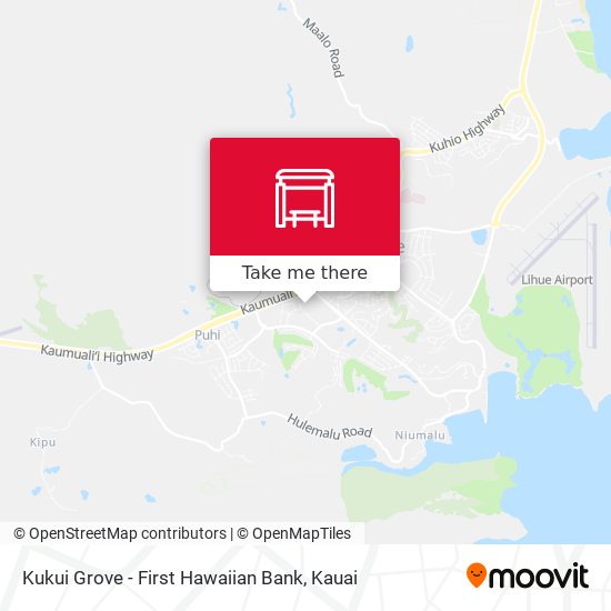 Kukui Grove - First Hawaiian Bank map